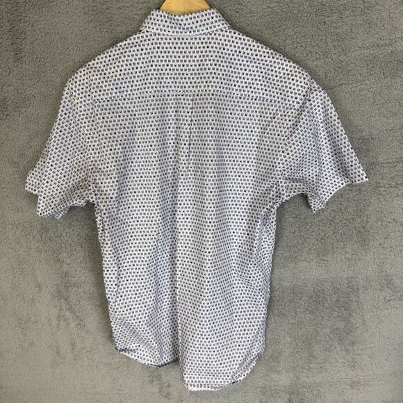 Peter Millar Shirt Mens M Cocktail Print Button Up Short Sleeve Cotton - Picture 8 of 9